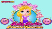 Baby Barbie Disney Princess Costumes - Elsa Anna Rapunzel Ariel Snow White Dress Up Game