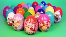 SURPRISE EGGS FROZEN DISNEY PRINCESS HELLO KITTY DORA THE EXPLORER PLAY DOH EGGS