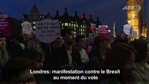 Londres: manifestation contre le Brexit au moment du vote