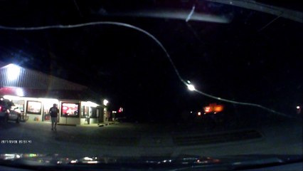 Tornado Rips Metal Off Building and Sparks Fly