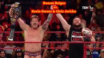 Roman Reigns Vs Chris Jericho And Kevin Owens 2 On 1 HANDICAP MATCH For U.S. Title REIGNS VS JERICHO AND OWENS FULL LENGTH BRUTAL MATCH