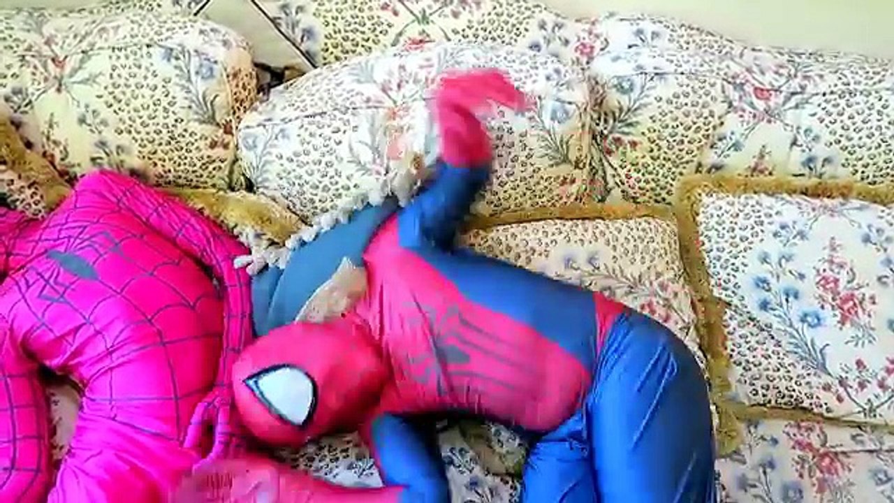 Spiderman vs Joker vs Frozen Elsa - Bad Baby Attacks! - Cinderella, Two Face, Poison Ivy