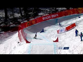 Megan Harmon (3rd run) | Women's para snowboard cross | Alpine Skiing | Sochi 2014 Paralympics