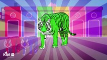 Learn Colors with Tigers Kids Animal - Kids Children Learning Colors Fun Videos - ABC Song