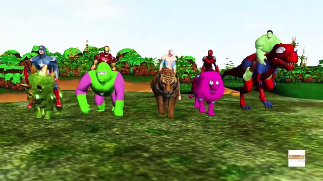 Fat Hulk Finger family - Colors Hulk Finger family 3d Animation - Dinosaurs Finger Family