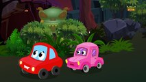 Little Red Car Rhymes - Little Red Car And The Haunted House Monster Truck | Scary Monster