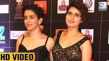 Dangal Girls' FIRST Award Show | Sanya Malhotra, Fatima Shaikh | Zee Cine Awards 2017 | LehrenTV