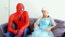 Frozen Elsas Outfit Disaster! Spiderman Frozen Elsa Super Heroes in Real Life