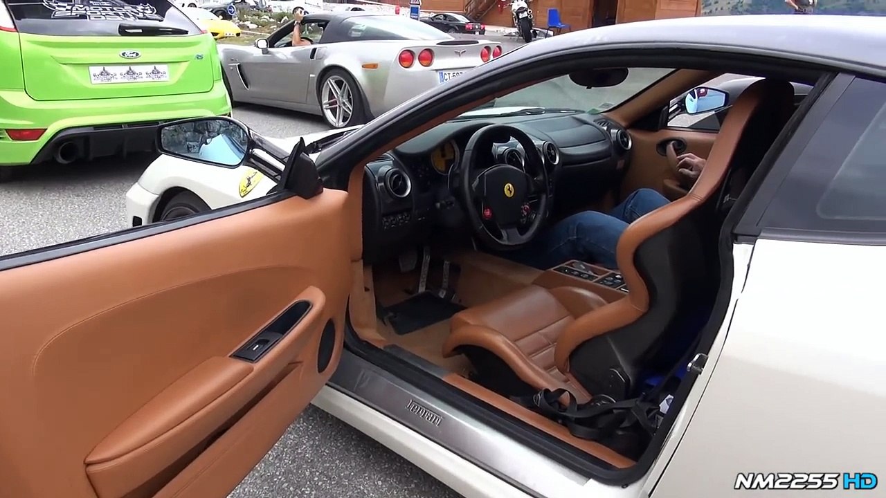 Insanely LOUD Ferrari F430 Tire Smoking Launch and Revs!