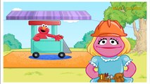 Sesame Street Lets Build It Game with Fairy Elmo and Big Bird Construction Work