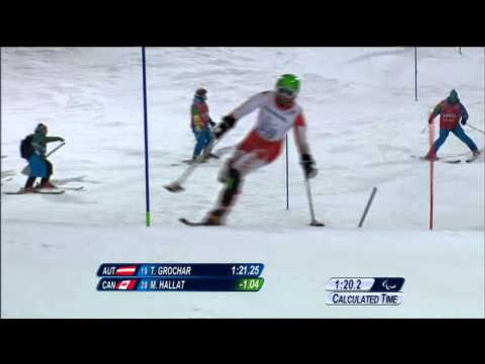 Matt Hallat (2nd run) | Men's slalom standing | Alpine skiing | Sochi 2014 Paralympics