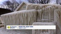 Real- Wind off Lake Ontario encases local house in ice