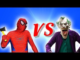 Spiderman ATTACK Frozen Elsa w Joker Maleficent Funny Superheroes
