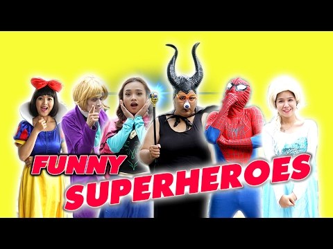 Spider man & Joker FIGHT BATTLE vs Elsa vs Anna & Snow White In Real Life | FUNNY SUPERHEROES