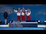 Men's 1km sprint standing Victory Ceremony | Cross-country skiing | Sochi 2014 Paralympics