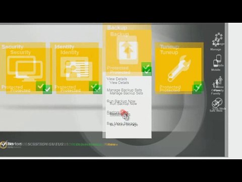 norton.com/setup | how to restore data by norton online backup?