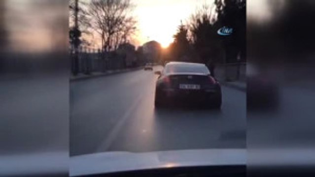 Trafik Magandası Hastaneler Bölgesinde Böyle Drift Yaptı