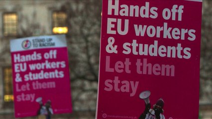 Londres: manifestation contre le Brexit au moment du vote