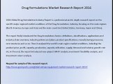 Drug formulations Market Research Report 2016