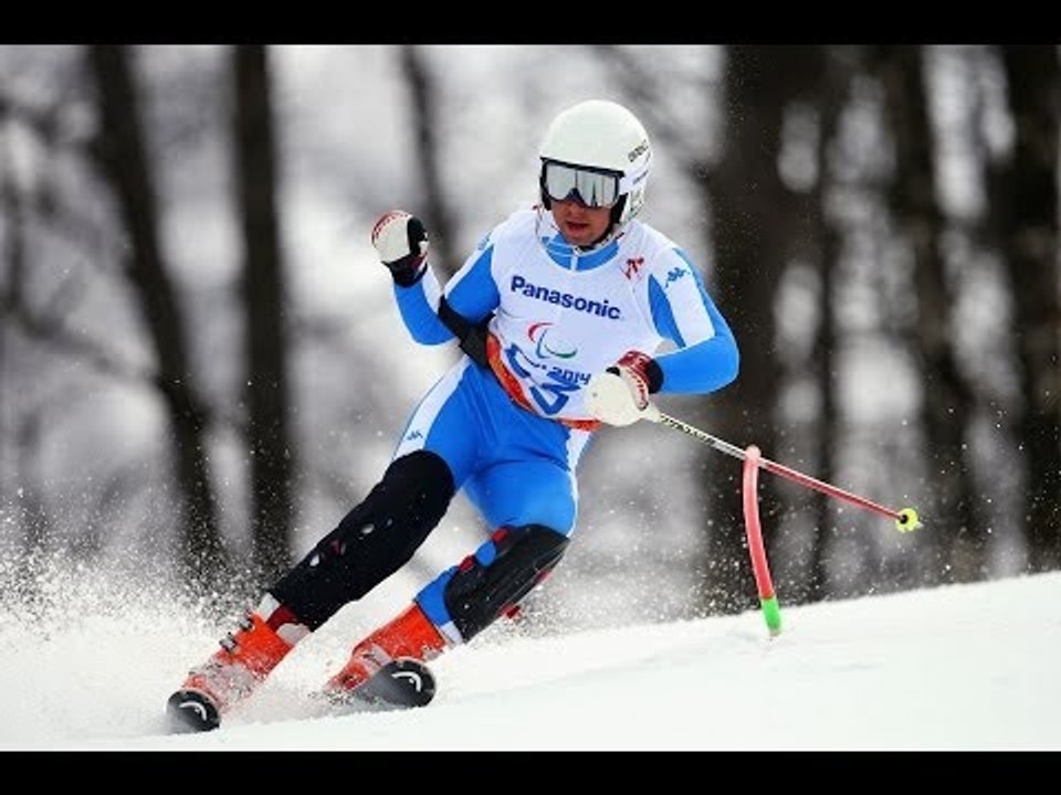 Andrea Valenti (1st run) | Men's slalom standing | Alpine skiing | Sochi 2014 Paralympics