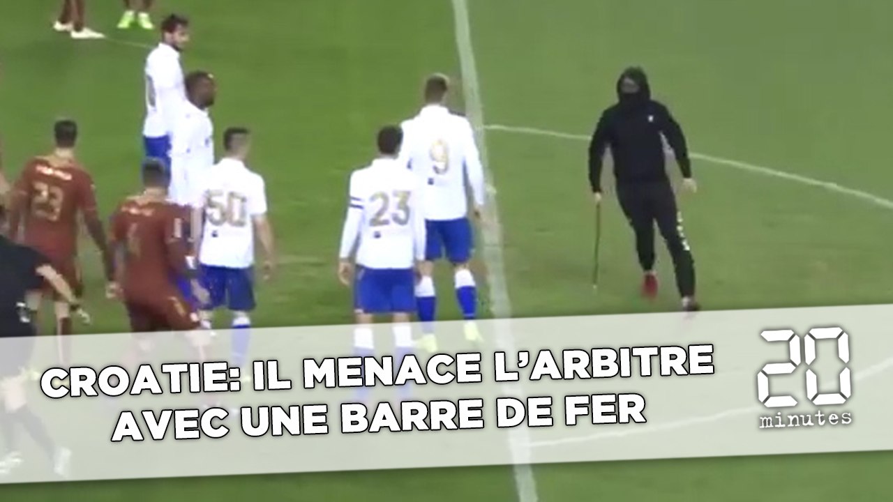 Hooligan: Il menace l'arbitre avec une barre de fer