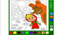 Маша и медведь веселая раскраска новая серия учим цвета развивающий мультик
