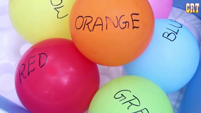 ✔5 Giant wet Balloons Colors Spiderman - Learn Colours Balloon Finger Family Nursery Compi