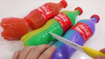 Rainbow Coca Cola Coke Bottle Gummy Pudding Learn Colors Toy Surprise Eggs