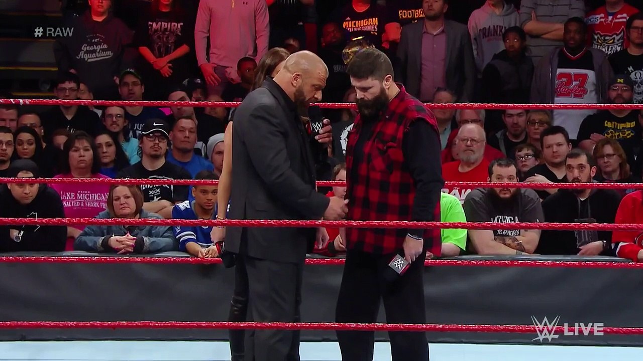 Seth Rollin And Triple H Fight On Raw 13 March 2017