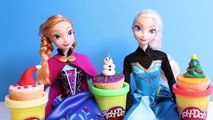 Frozen Christmas Cupcakes Decorations DIY Play Doh Cupcake Playset How To make Playdough X