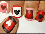 Hearts nail art easy nail art nail designs cute nail