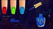 Learn Colors with Little Mermaid Nail Arts | Colours to Kids Children Toddlers Baby Learning Video