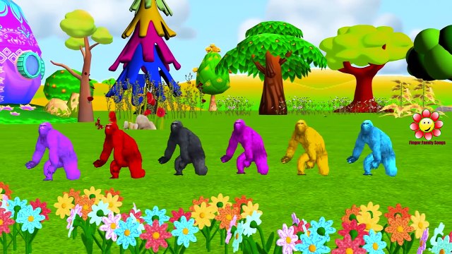 Dinosaurs Gorilla Lion Tiger Elephant Becomes Halloween Colors Animals Finger Family Nurse