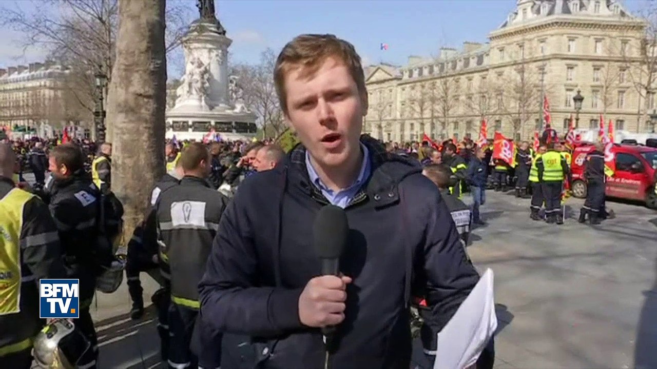 Entre 3000 et 4000 pompiers manifestent à Paris