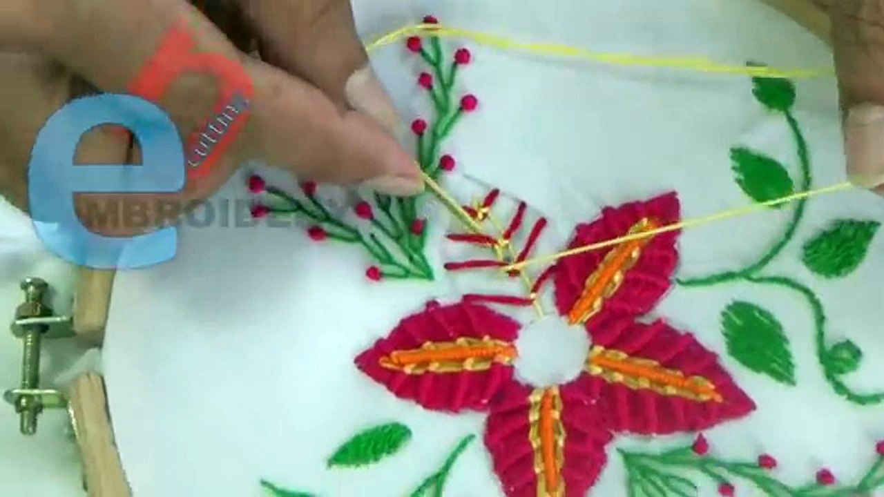 Hand Embroidery_ Spiderweb variation