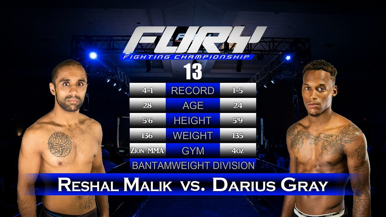Fury FC 13 - Reshal Malik vs Darius Gray