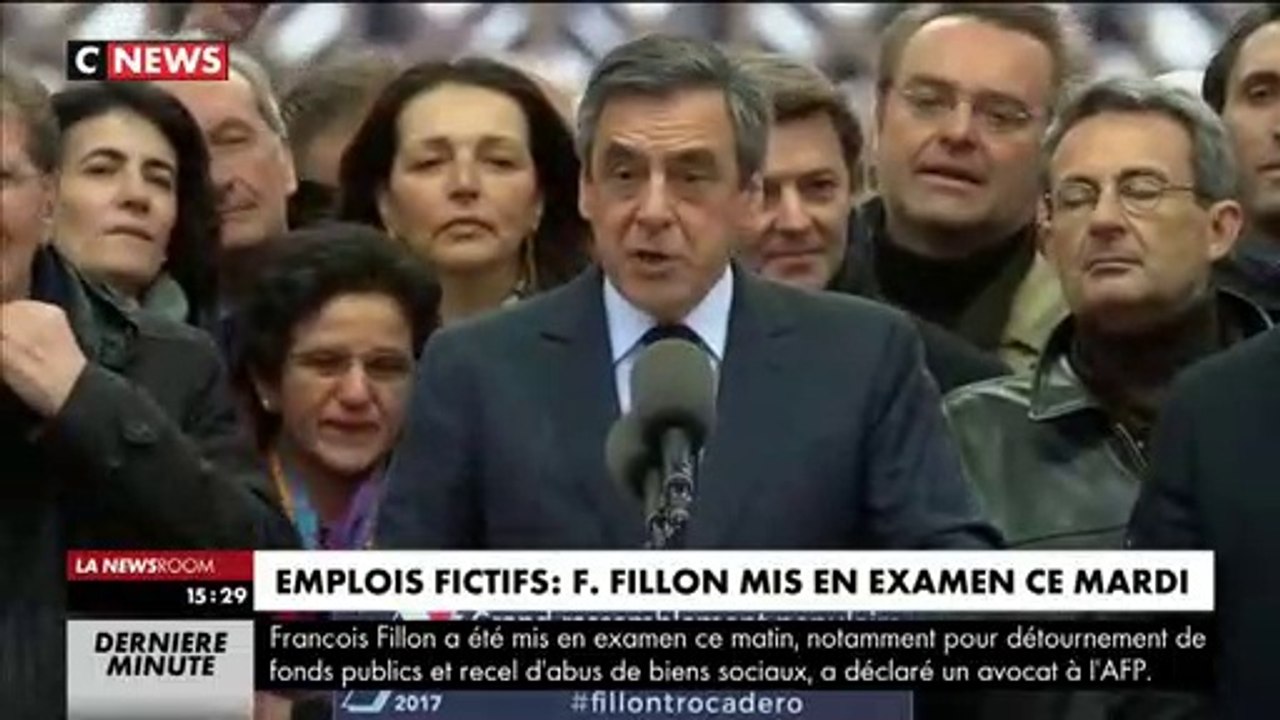 François Fillon mis en examen ce matin pour détournement de fonds publics, abus de bien sociaux