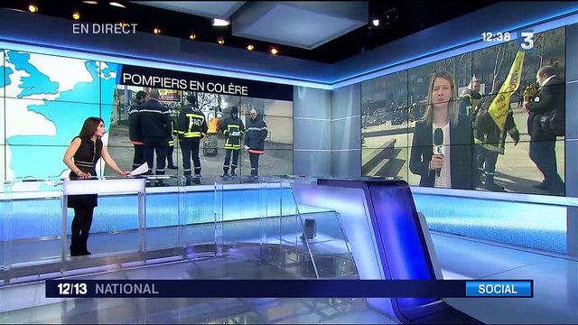 Paris : manifestation nationale des pompiers pour dénoncer leurs conditions de travail
