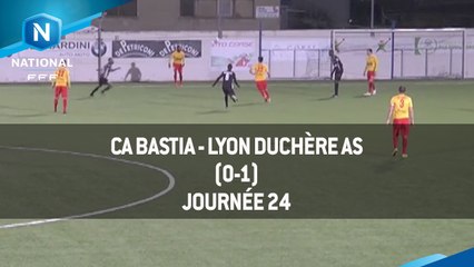 J24 : CA Bastia - Lyon Duchère AS (0-1), le résumé