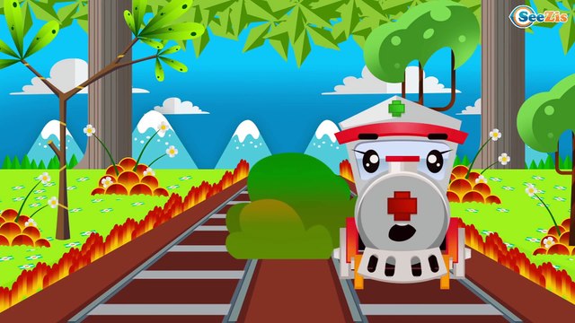 Caricaturas de Trenes Para Niños. Un TREN con Frutas. Dibujo animado de coches. Trenes infantiles