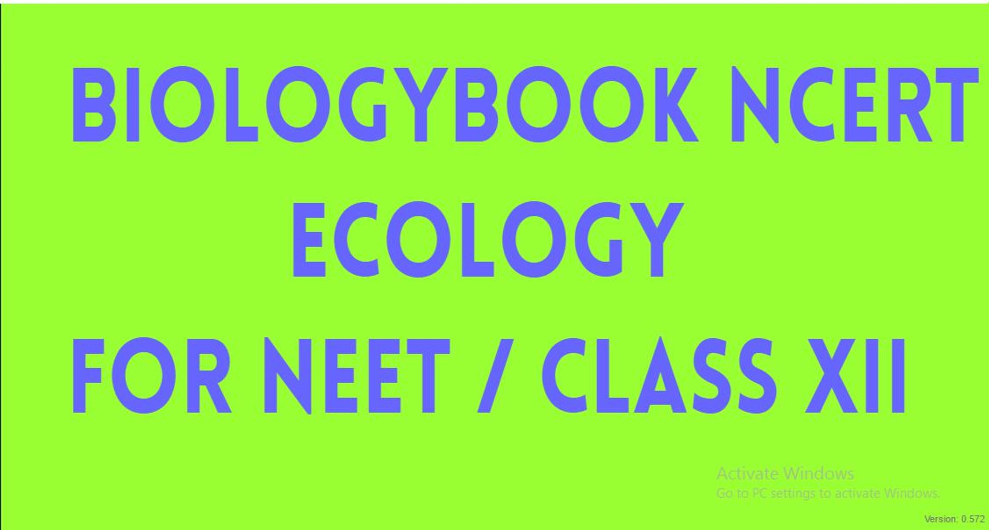 ⁣NEET ECOLOGY YEAR OF ACT