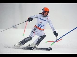Anastasia Khorosheva (1st run) | Women's slalom standing | Alpine skiing | Sochi 2014 Paralympics