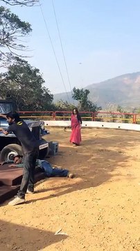 how jumping stunt is recorded by actress Madhuri Dixit