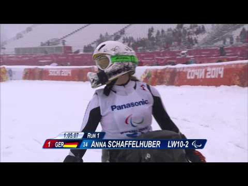 Women's slalom sitting (1st run) | Alpine skiing | Sochi 2014 Paralympic Winter Games