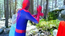 #Frozen Elsa Anna Spiderman Jealous/w Superman love Elsa Anna Snow White in real life