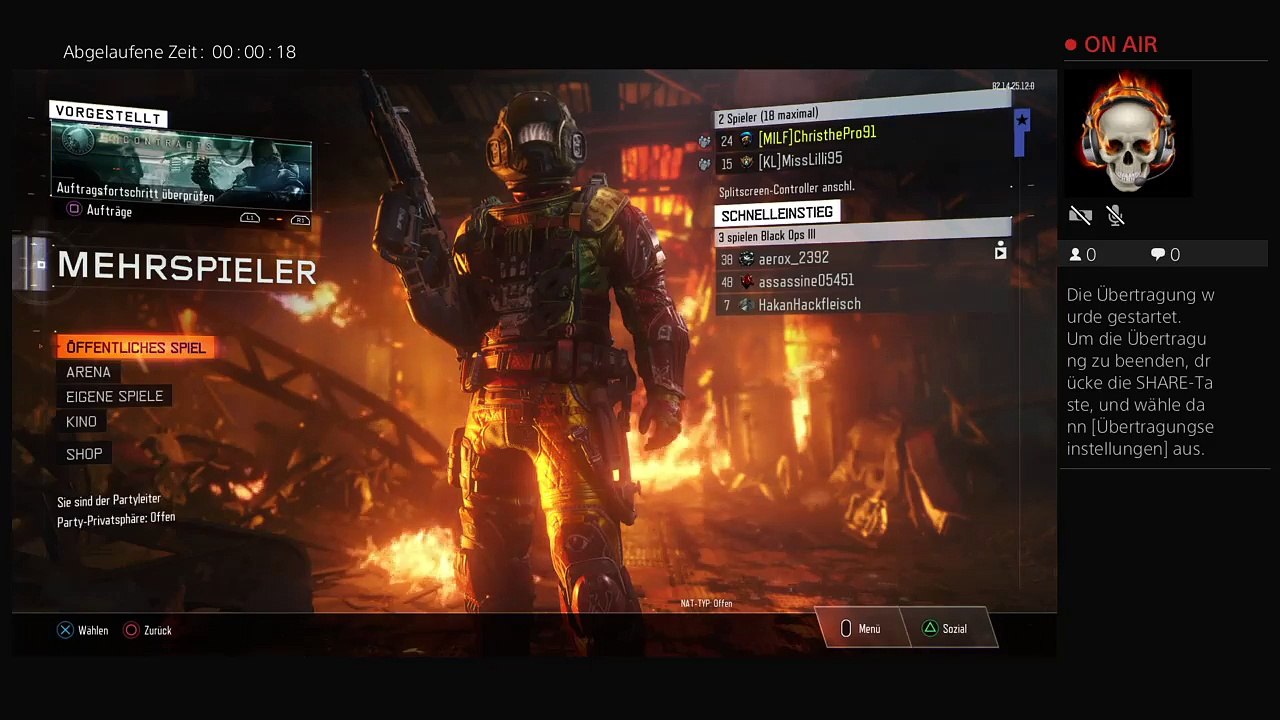 Ps4-live-Übertragung von christhepro91