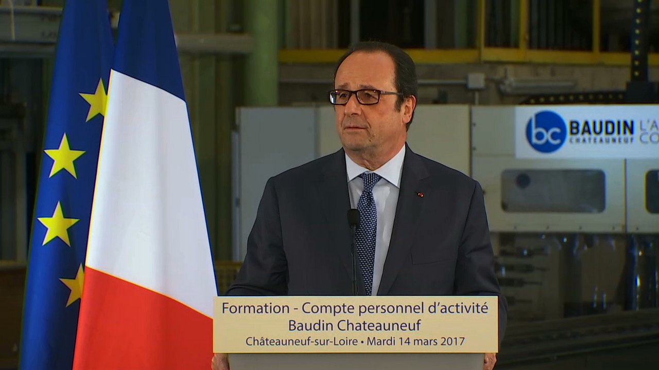 Discours à l'entreprise Baudin à Chateauneuf