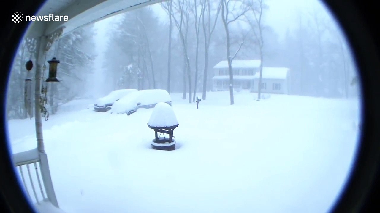 New Jersey township lies under thick snow after blizzard video