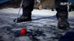 Golfers Tee Off On Frozen Lake Baikal for Ice Golf Competition