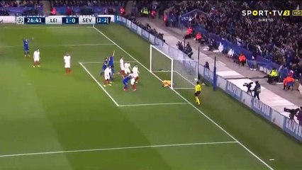 Descargar video: Wes Morgan Goal HD - Leicester City 1-0 Sevilla 14.03.2017 HD